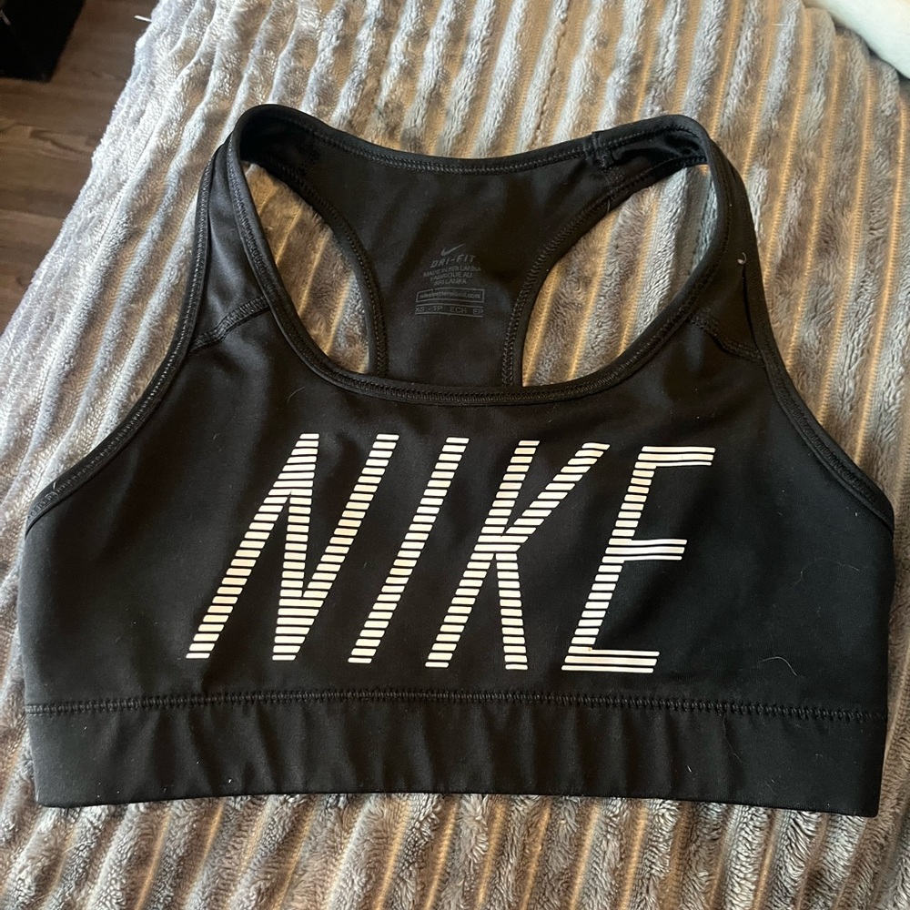 Nike Women's Black and White Sports Bra